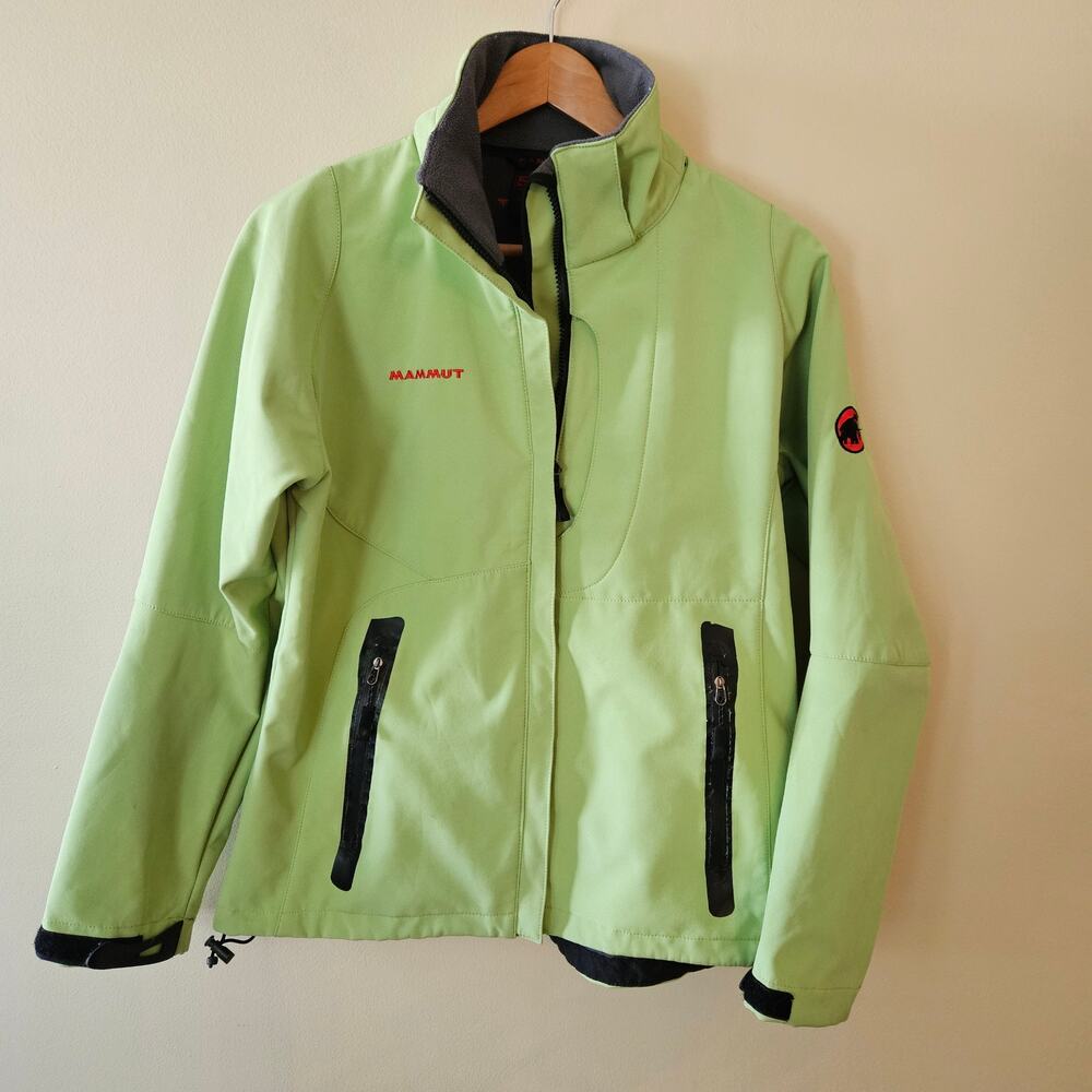 Mammut Women's Soft Shell Jacket Size Medium Lime Green Outdoor Sport